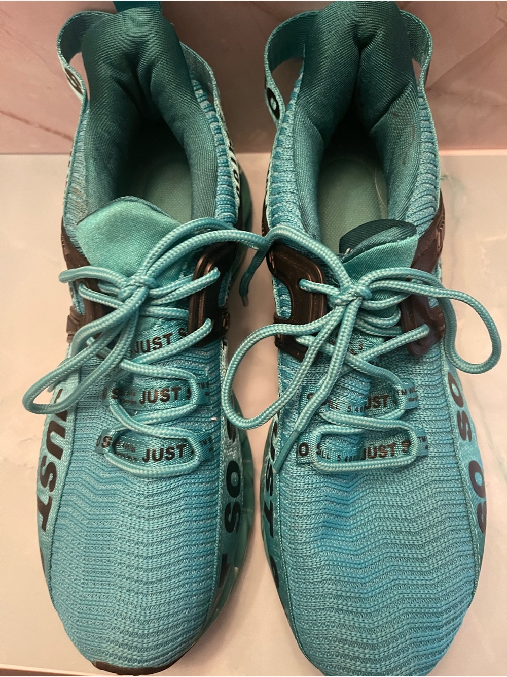 Women's Breathable Turquoise Athletic Sneakers - Comfortable Everyday Shoe
